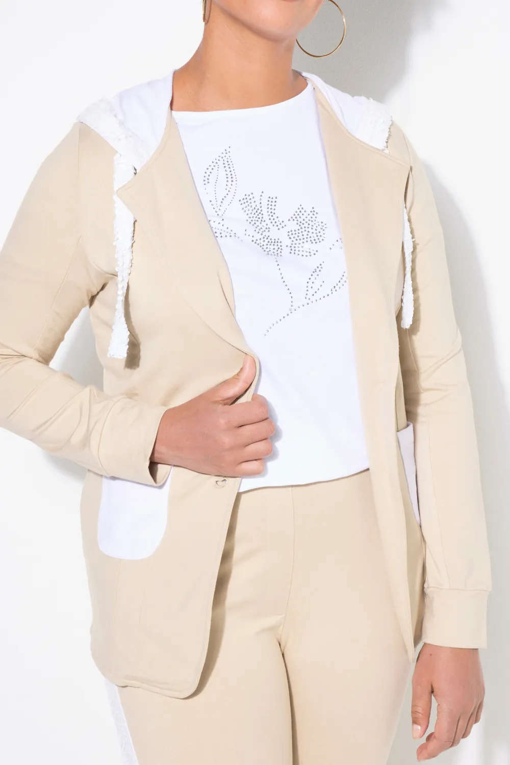 Hooded Straight Tube Jacket