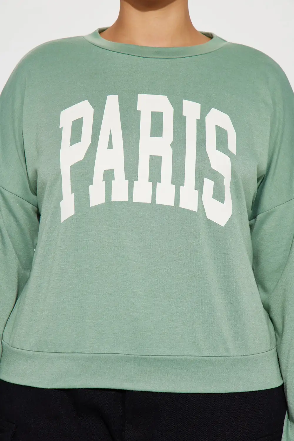 Flying To Paris Sweatshirt - Sage