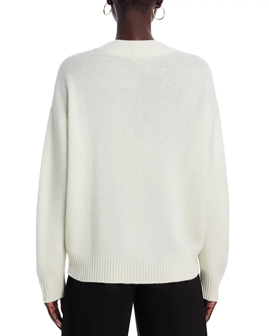 Cashmere Drop Shoulder V-neck Sweater