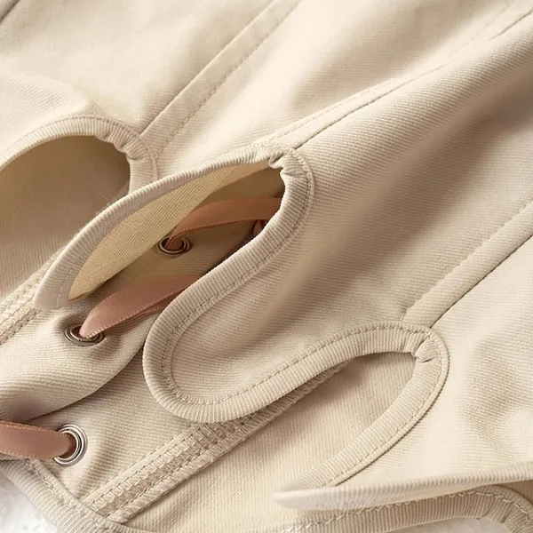 Corset Women's Corset Tops Simple Style Overbust Corset Backless Tummy Control Pure Color Lace Up Polyester Prom Party & Evening Club Spring Summer Army Green Khaki