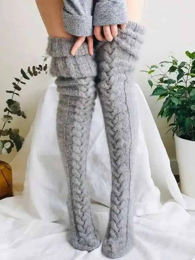 Women's Thigh Warm High Knit Socks