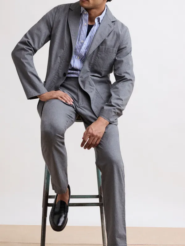 Men's Heather Grey Cotton Jacket