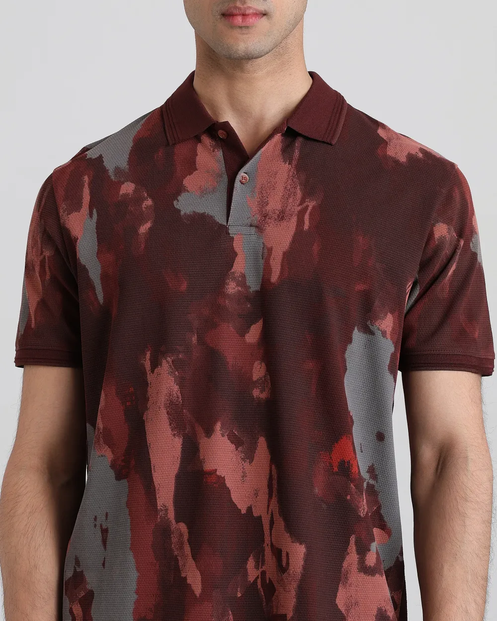 Retro nostalgia Abstract Rust Polo Shirt