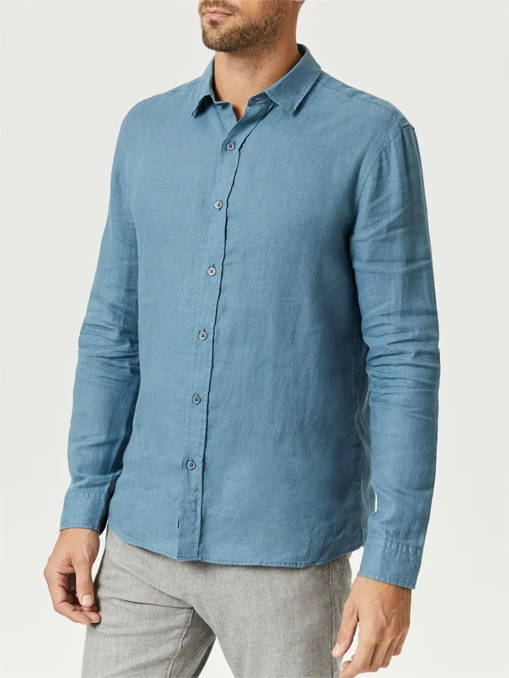 Light Blue Denim - Style Men's Shirt