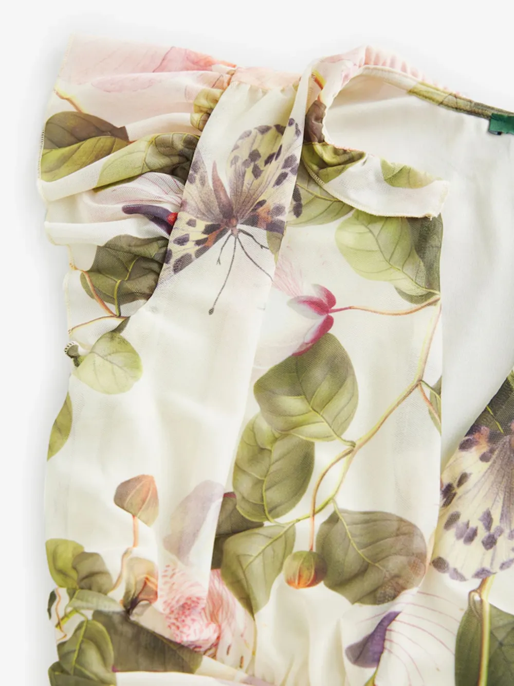 Elegant Floral Printed High-Waisted Slimming Dress