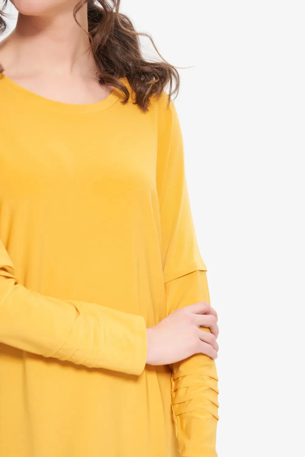 Long - Sleeve Marigold Tunic Top