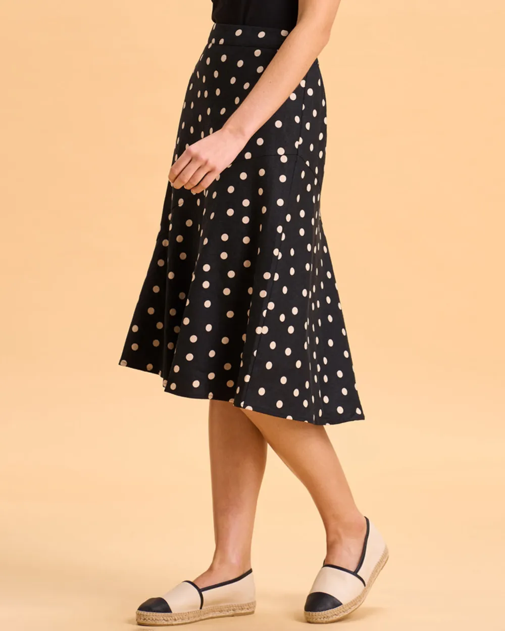 Linen Skirt - Polka Dot