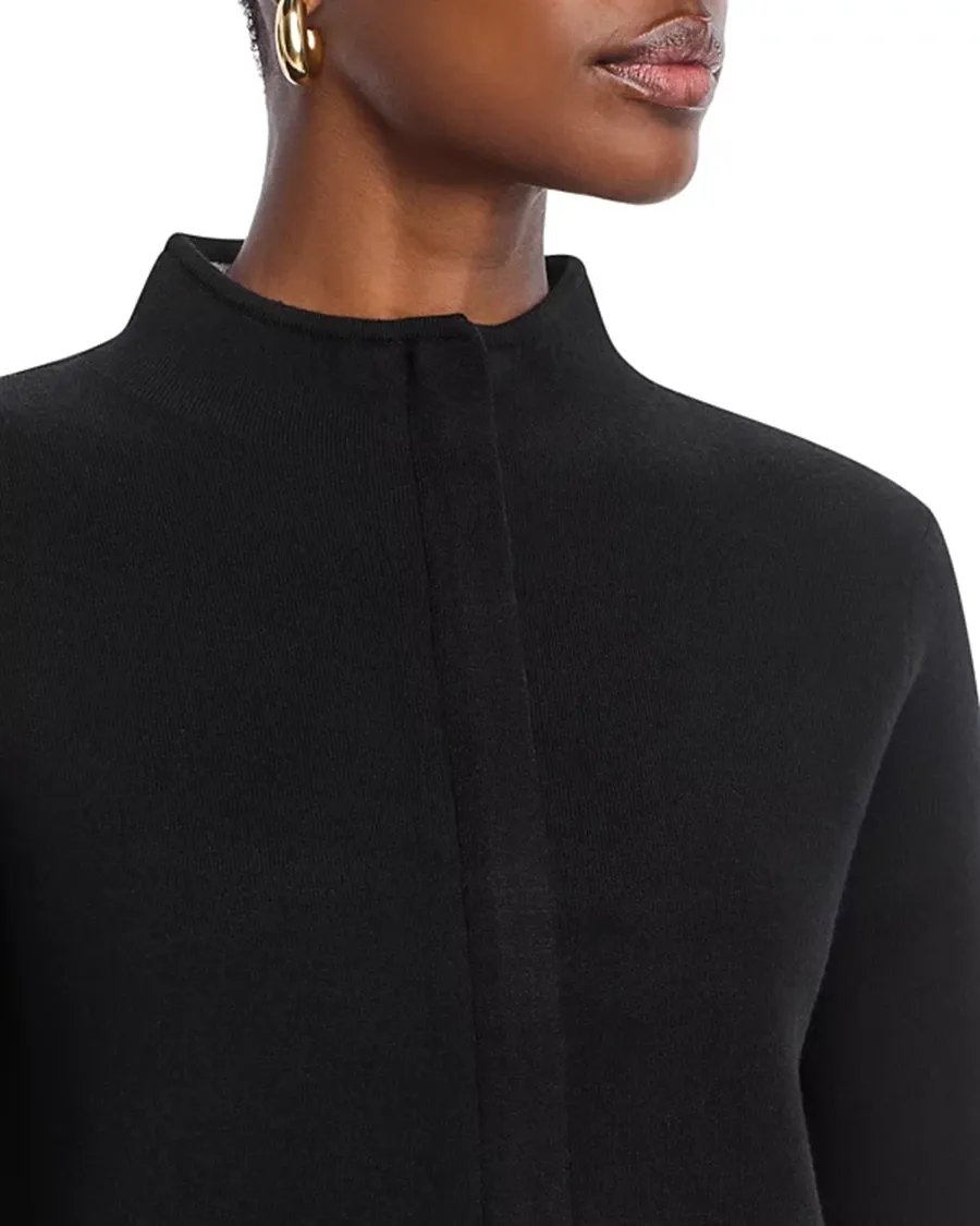 Long Sleeves Funnel Neck Coat