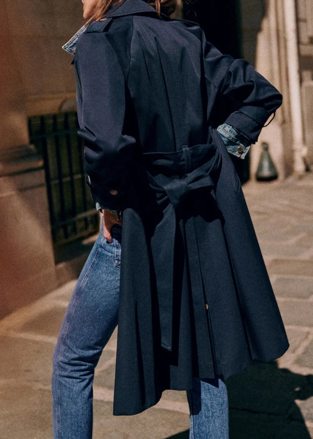 Long Belted Trench Coat