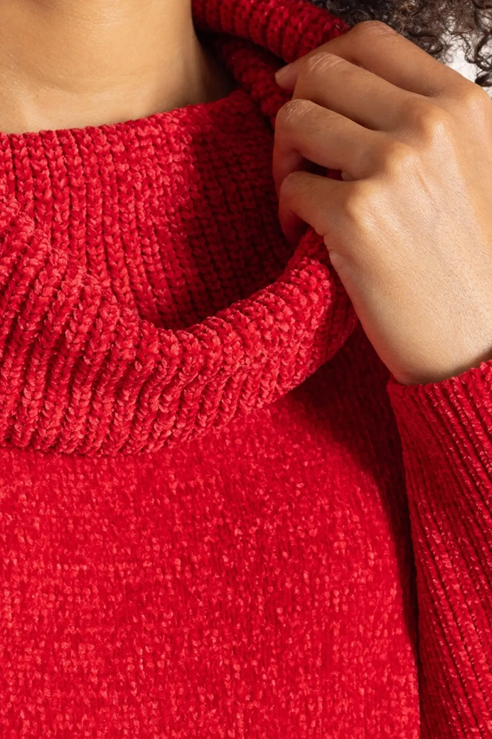 Cowl Neck Batwing Sleeve Jumper