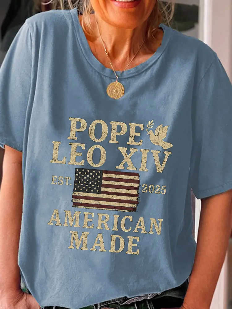 Women'S Pope Leo Xiv  Made In America Round-Neck Short-Sleeved T-Shirt