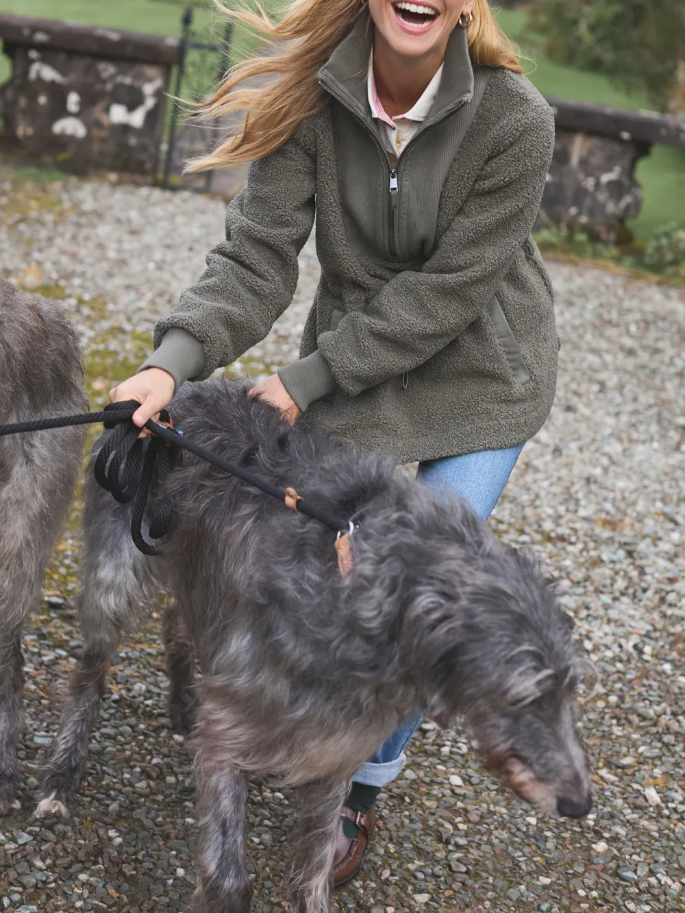 Khaki Green Borg Fleece