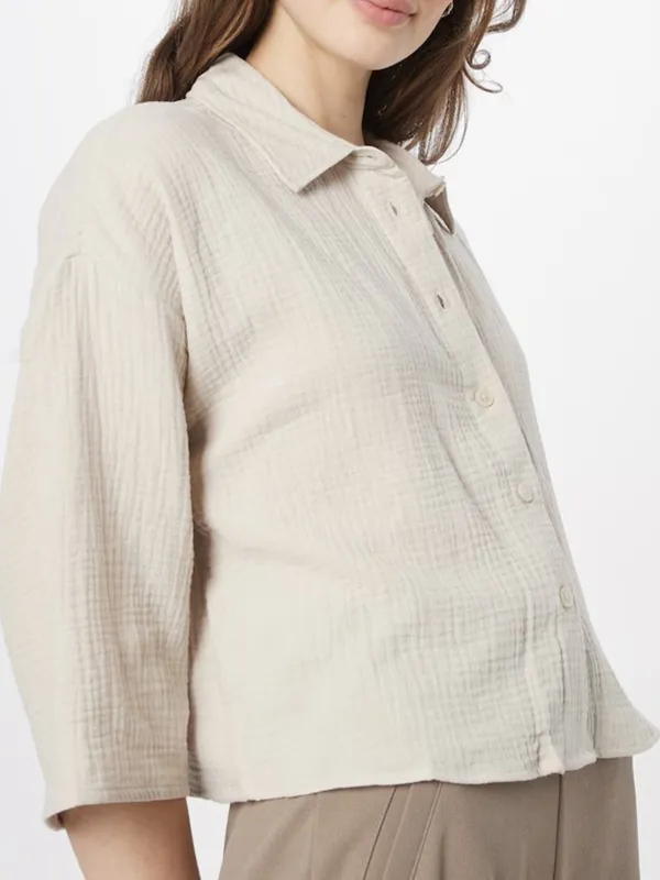 Breast Pocket Casual Style Blouses