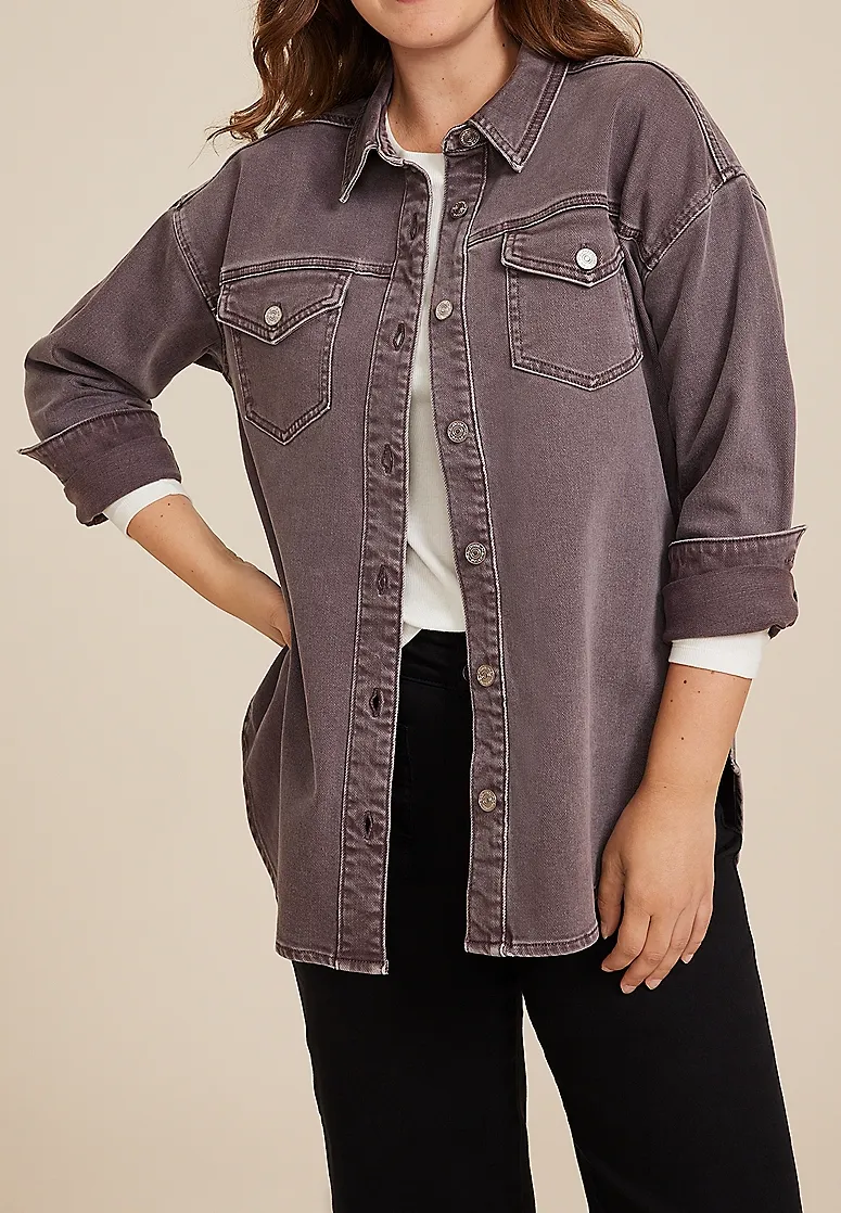 Jeans Color Denim Shacket