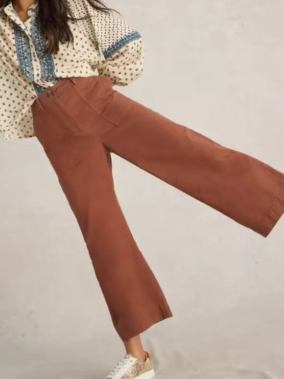 Wide Leg Cropped Trouser