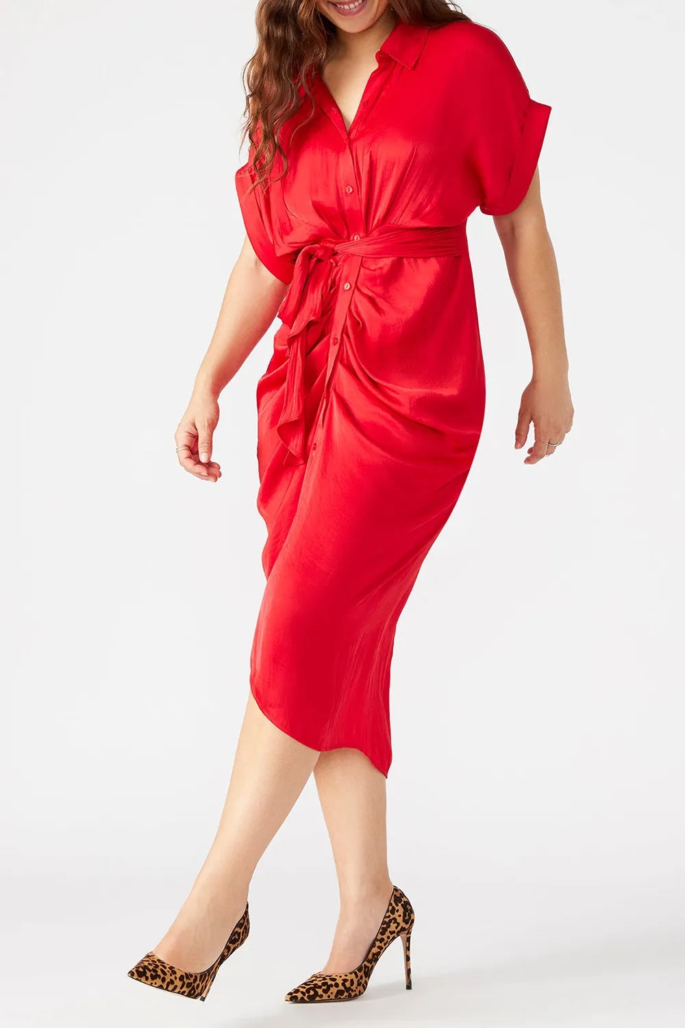 V-NECK DRESS CHOCOLATE