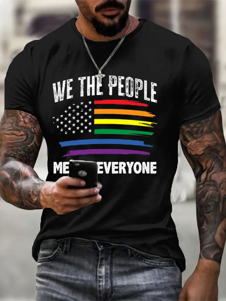 We The People Means Everyone USA LGBT Equality T Shirt