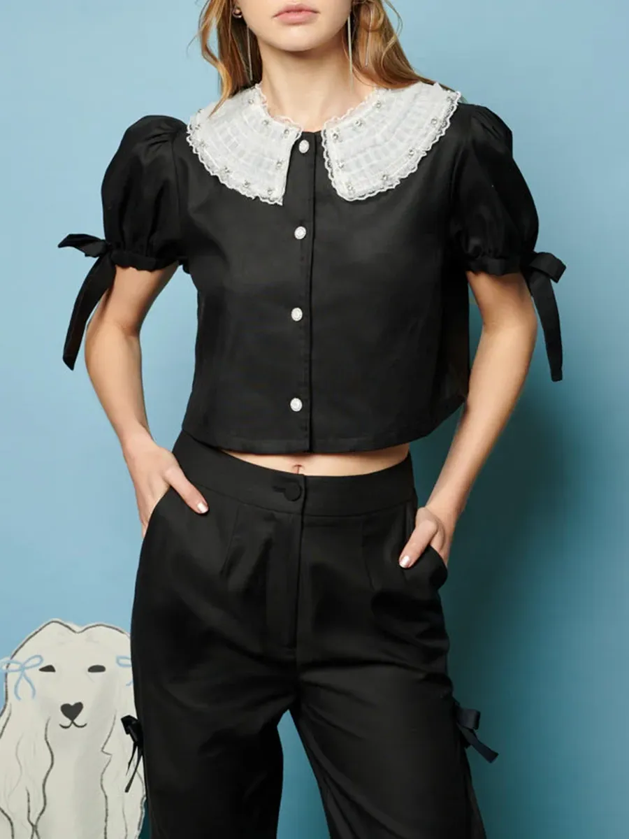 Daily Bow Short Sleeve Top