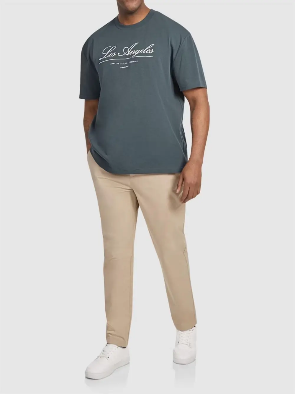 STEEL BLUE RELAXED FIT TEE