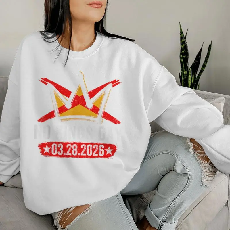 No Kings Day March 28  Retro Vintage Patriotic Women Women Sweatshirt