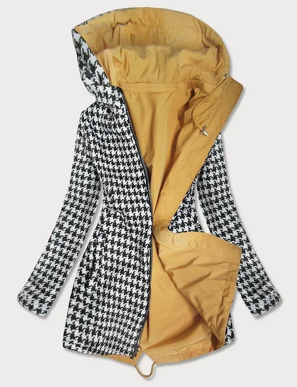 Reversible jacket with a hood