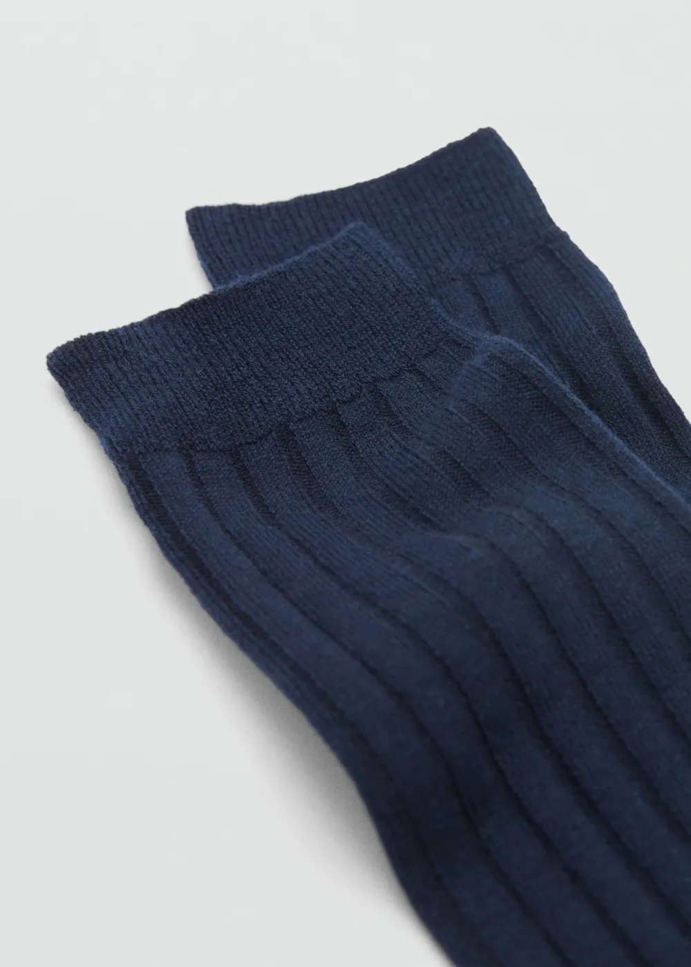 Dark Navy Wool Blend Casual Style Socks