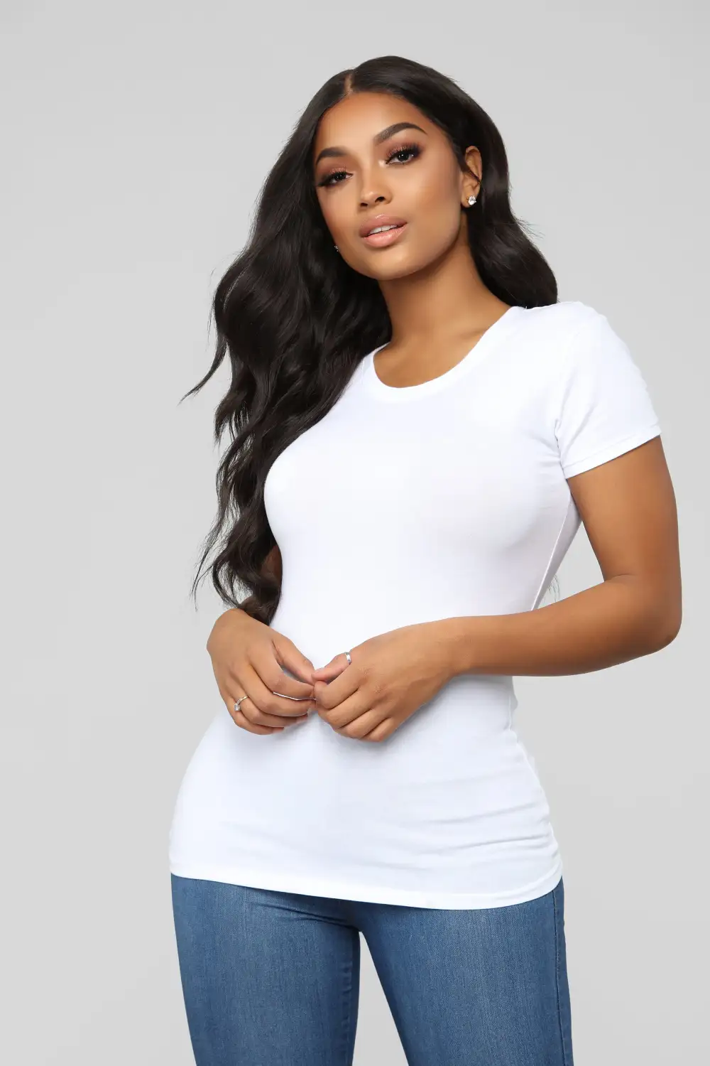 Sabrina Crew Neck Tee - White