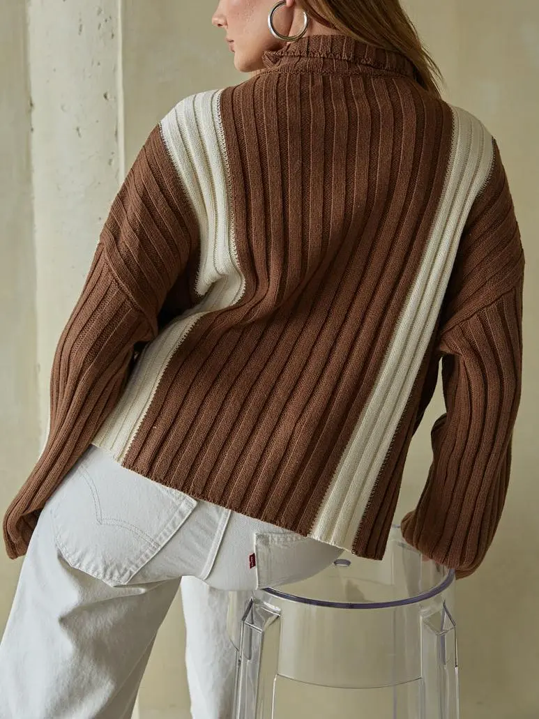 Carolina Color Block Sweater