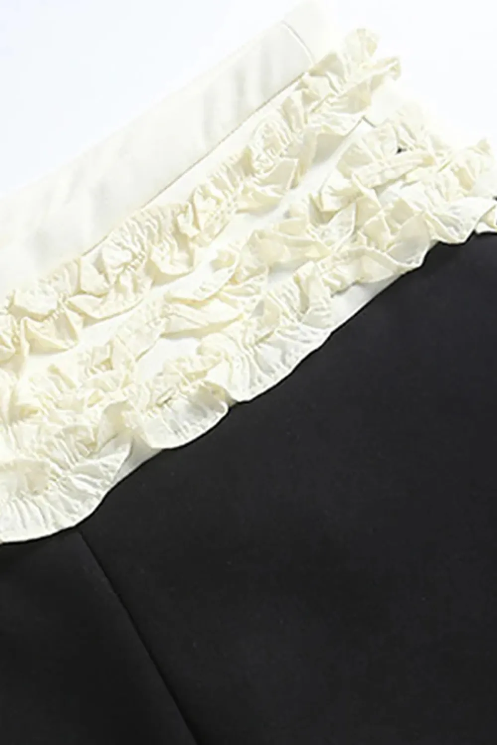 Graceful Two Tone Ruffle Layered Low Rise Hybrid Bootcut Pants