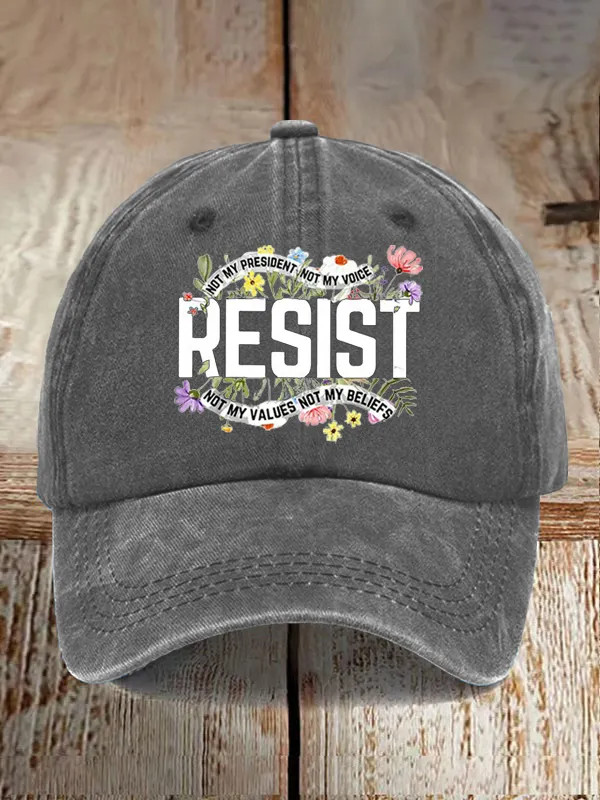 Retro Resist Not My President, Not My Voice, Not My Values, Not My Beliefs Print Baseball Cap
