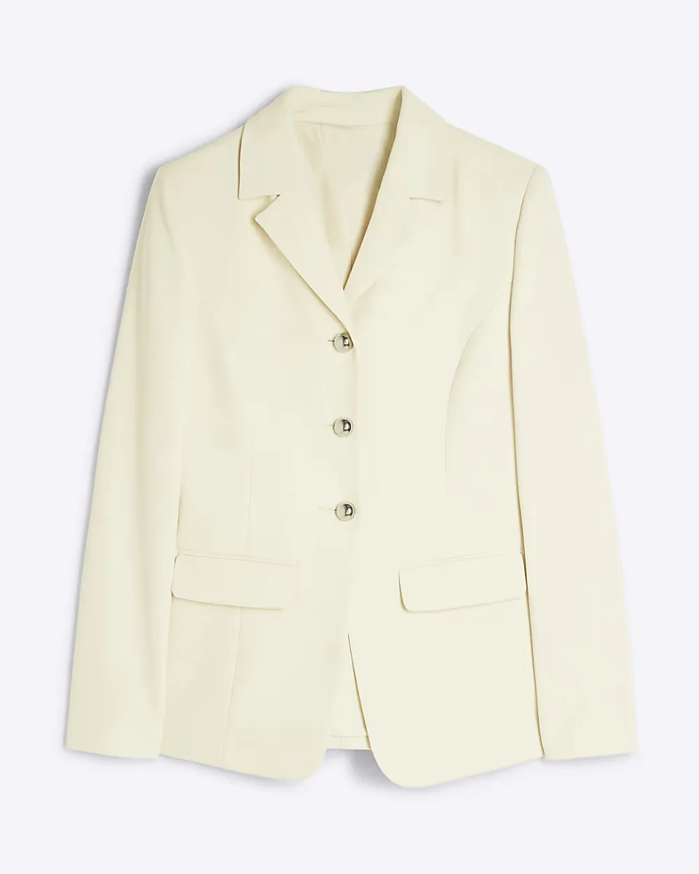 Yellow Straight Shoulder Long Sleeve Women's Suit Jackets