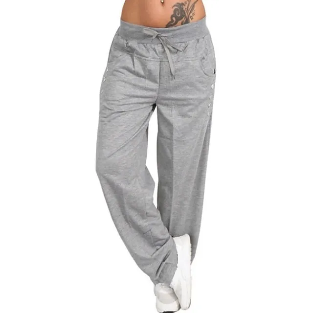 Women's Tactical Cargo Chinos Slacks Pants Trousers Cotton Blend Black Navy Blue Light Grey Mid Waist Casual / Sporty Boho Casual Leisure Sports Pocket Micro-elastic Full Length Comfort Plain S M L