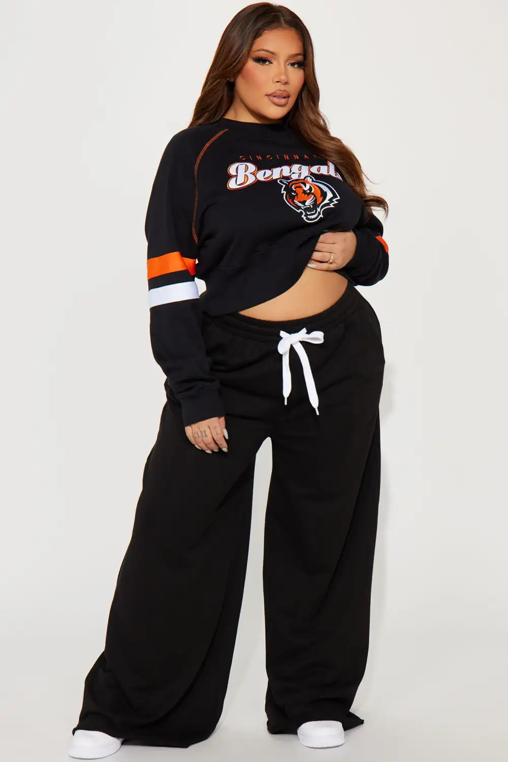 Cincinnati Bengals Cropped Sweatshirt - Black