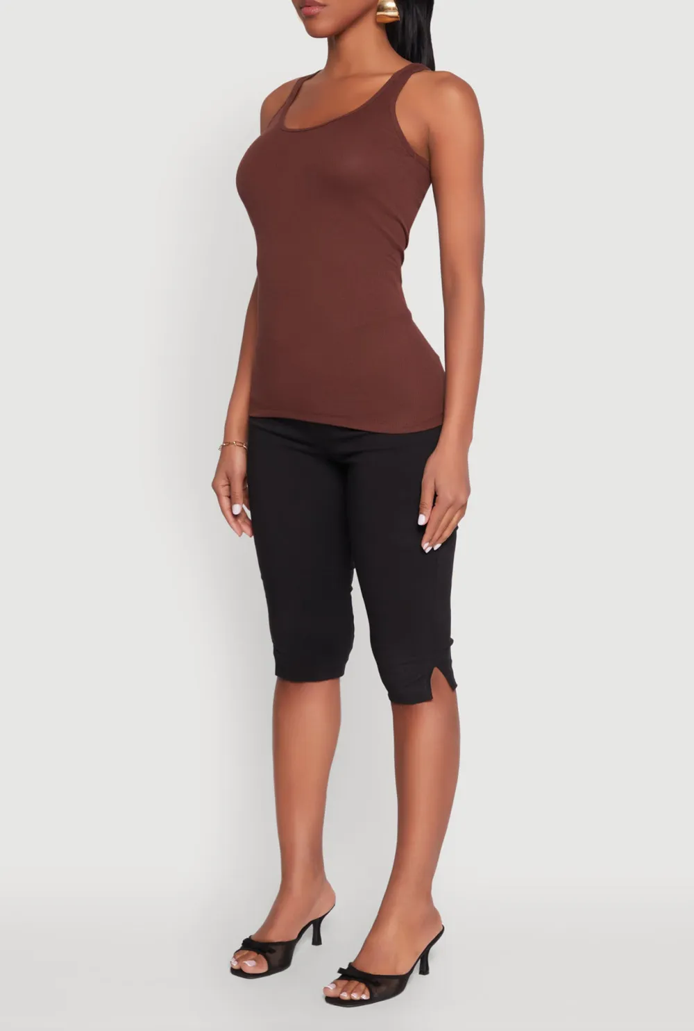 Solid Color Ribbed Vest