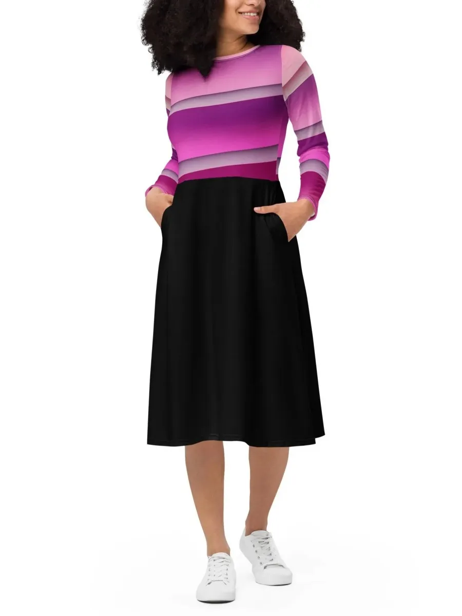 Crew Neck Casual Dress