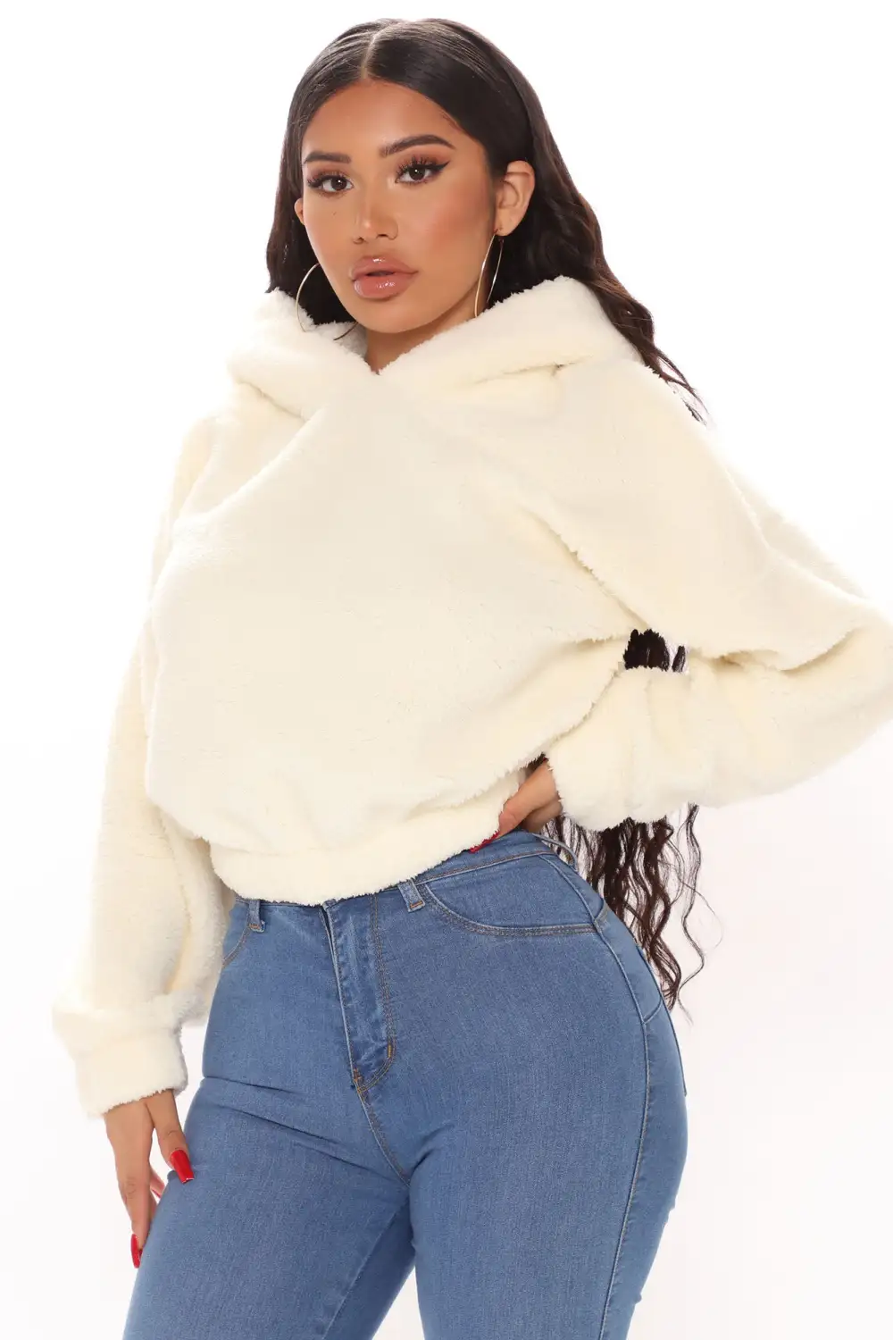 Your Favorite Teddy Bear Pullover Jacket - Ivory