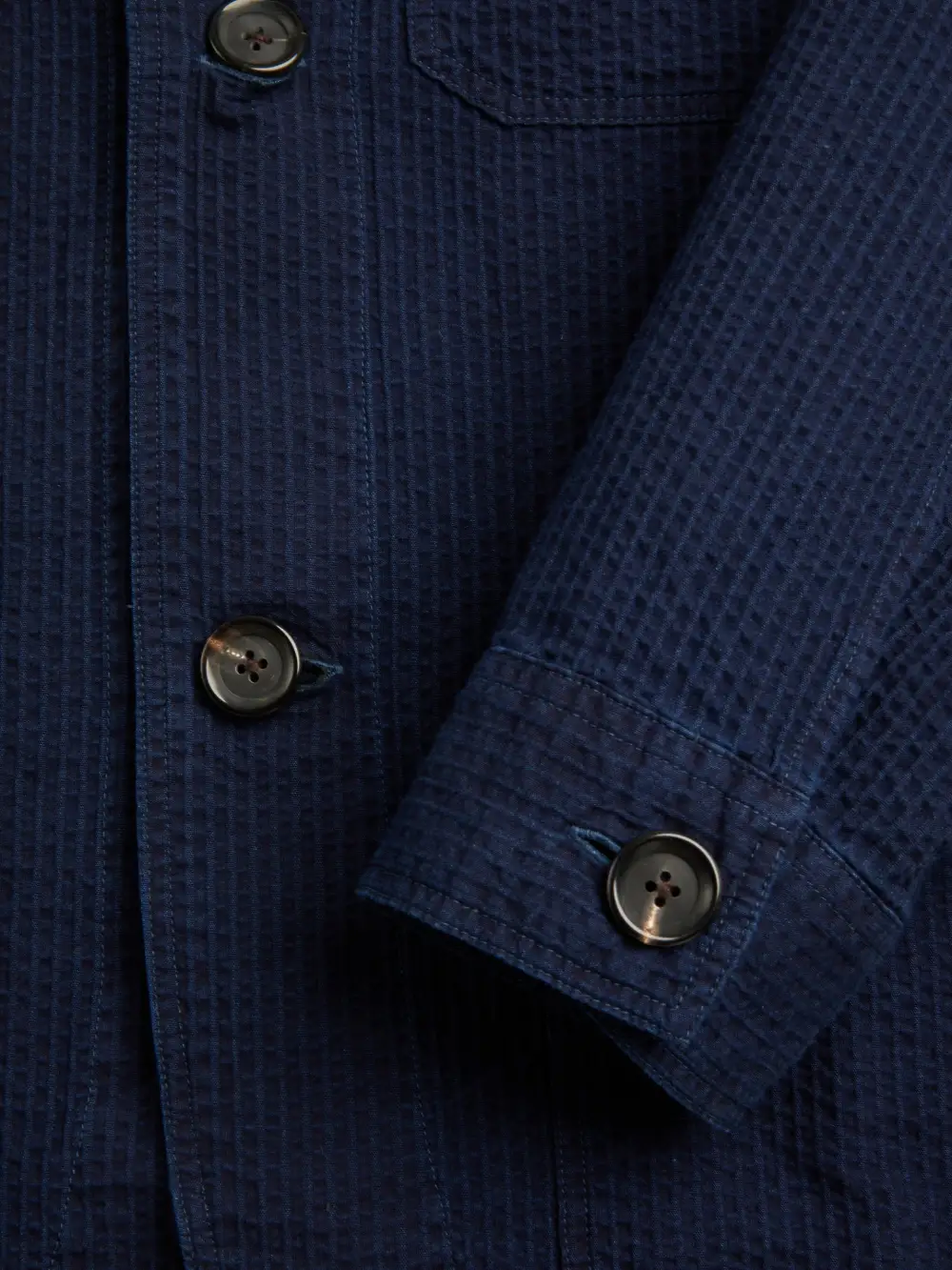 Indigo Long Sleeve Cotton Shirt Jacket