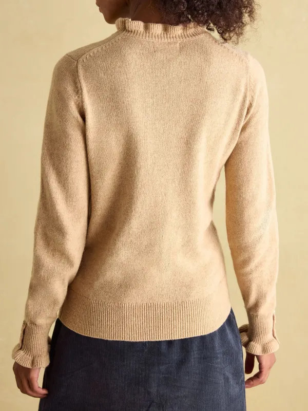 Frill Neck Long Sleeve Jumper