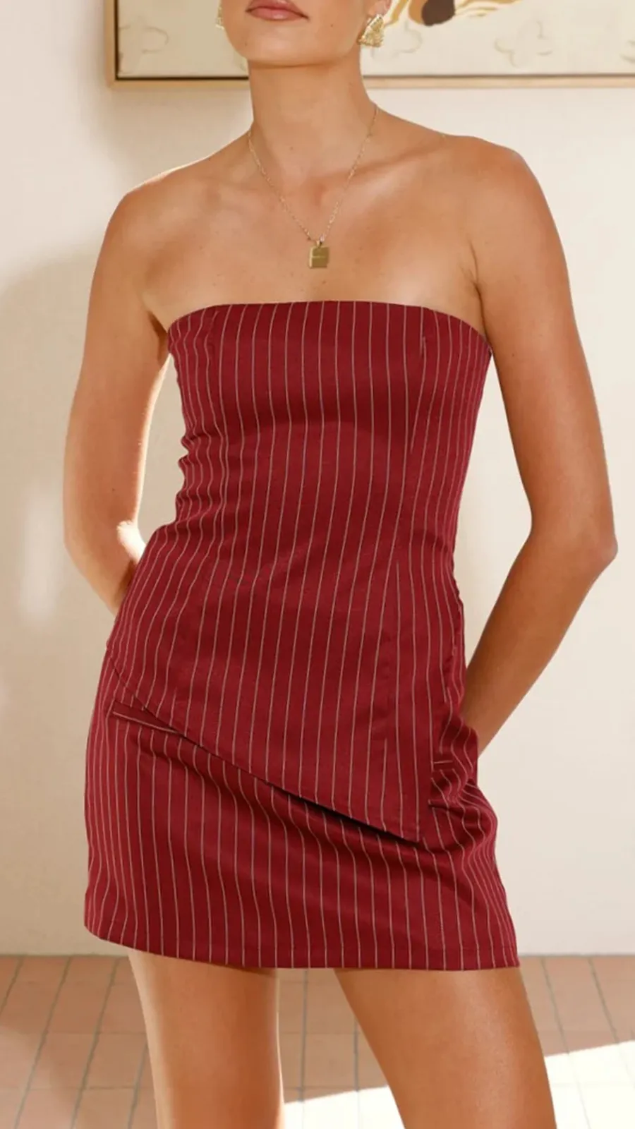 Vertical Striped Tube Top