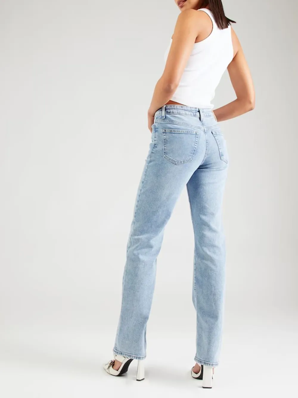 Light Blue Straight Casual Style Jeans