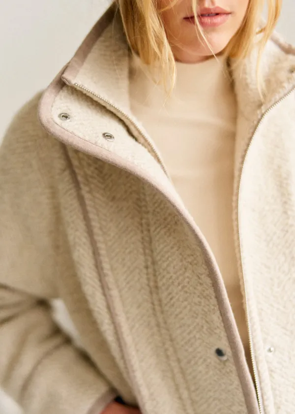 Heavy Wool Mid-Length Coat