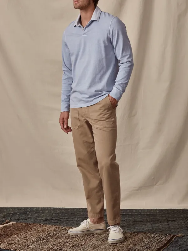 Comfortable Solid Polo Shirt with Lapel