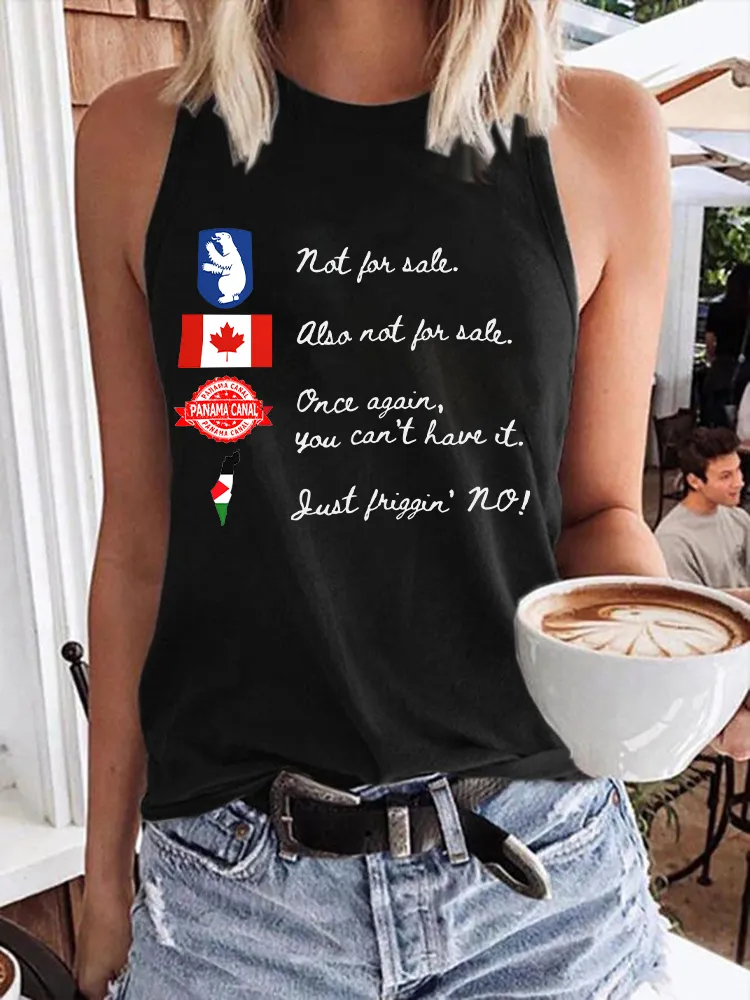 Women's Not For Sale Also Not For Sale Once Again You Can'T Have It Crew Neck Vest