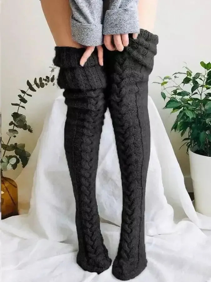 Women's Thigh Warm High Knit Socks