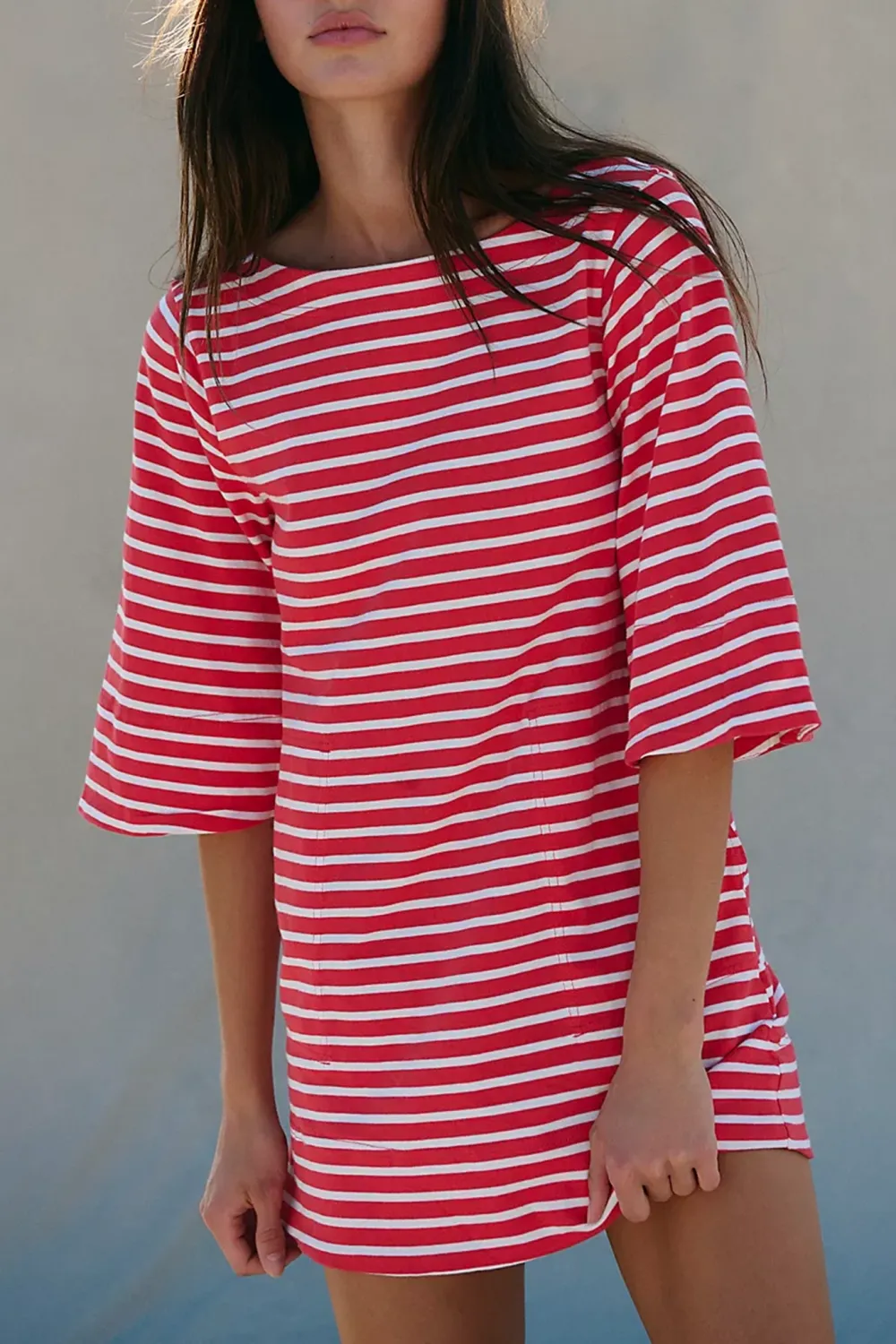 Striped Oversized T-Shirt Mini Dress