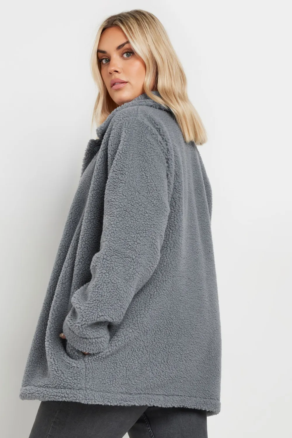 YOURS Curve Black Teddy Fleece Jacket