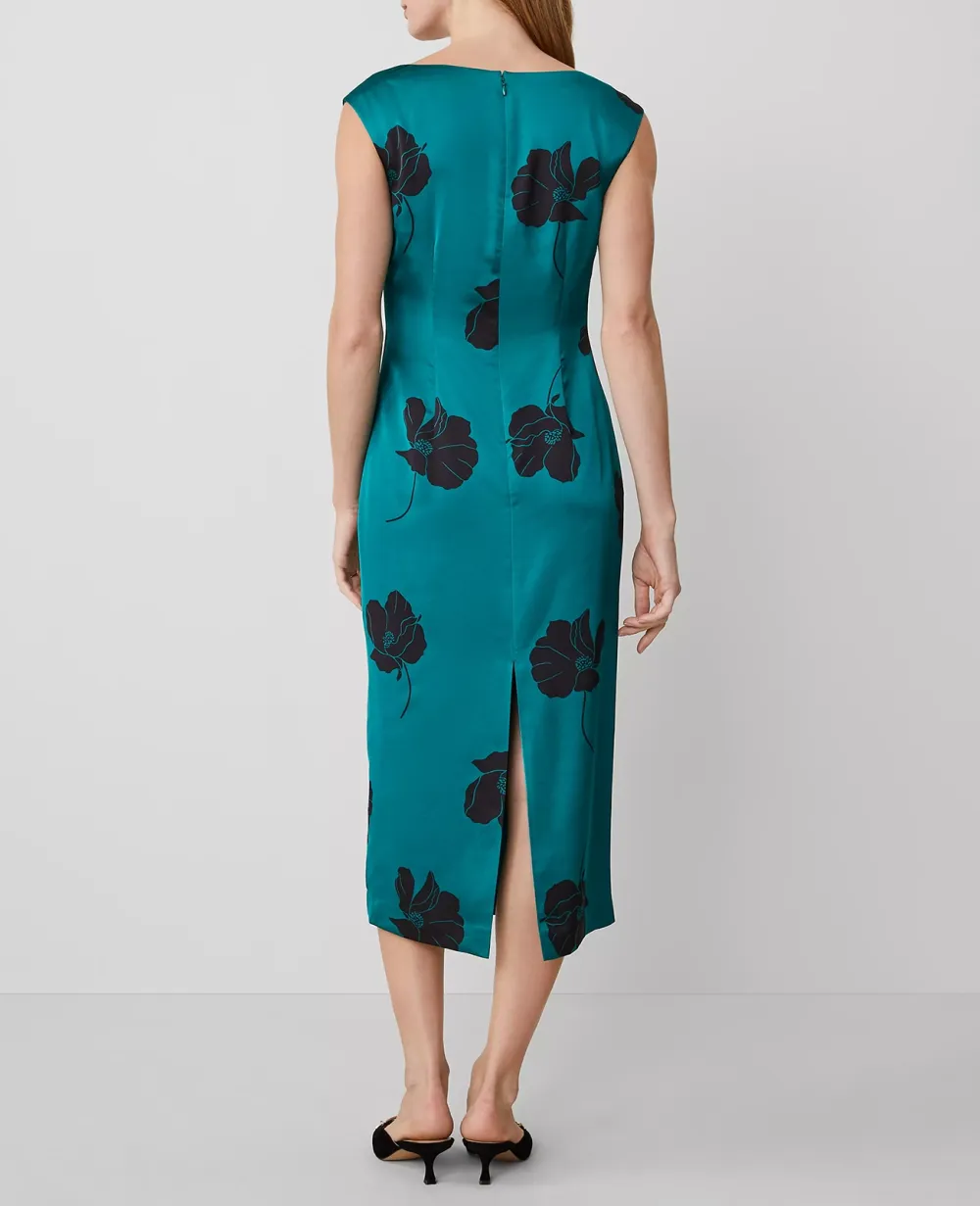 Floral Square Neck Column Maxi Dress