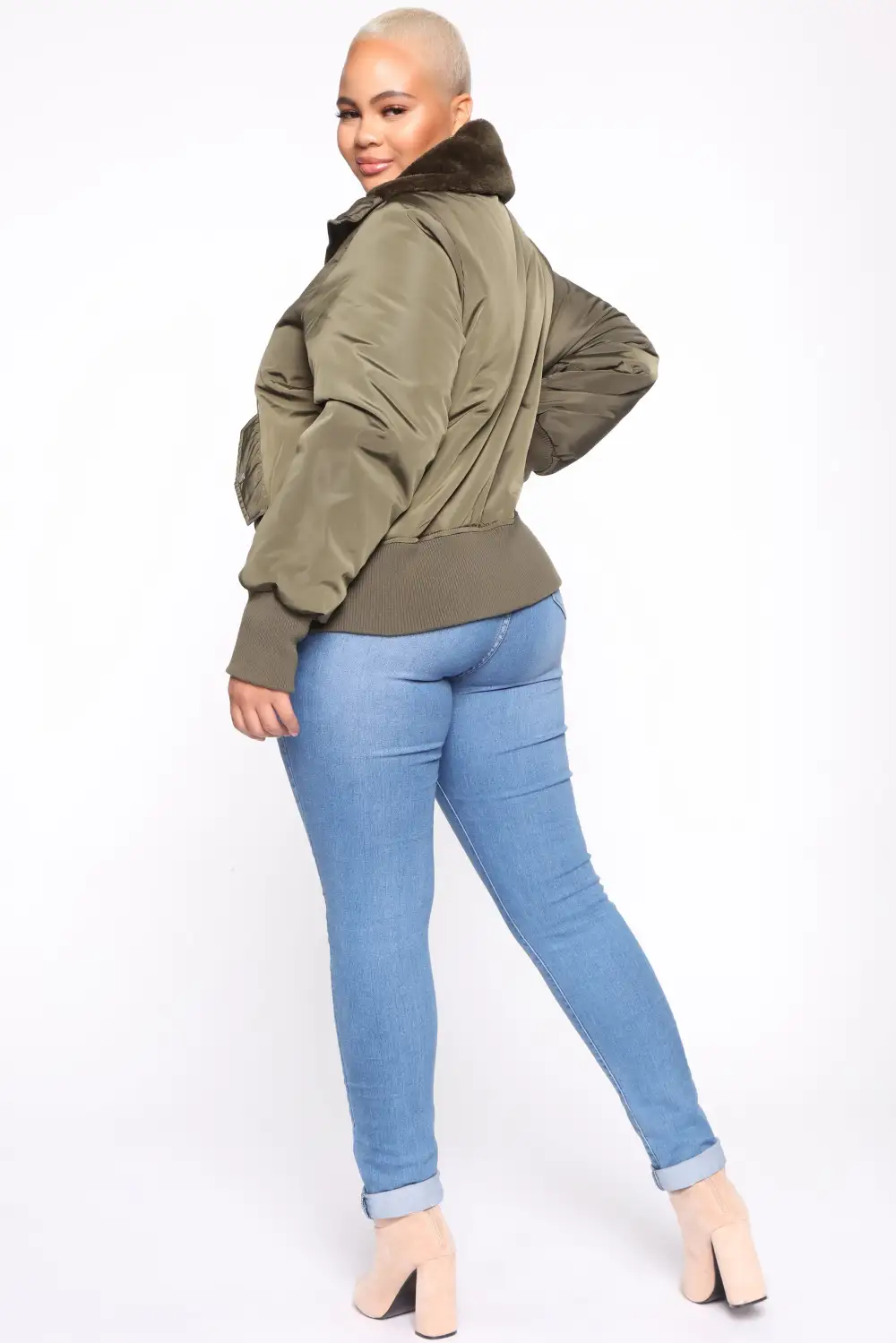 Nights In Denver Bomber Jacket - Olive