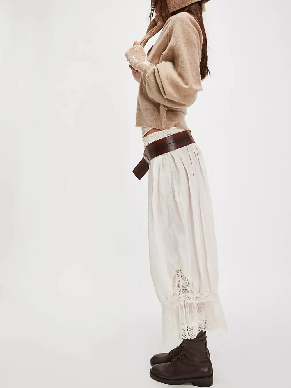 Casual Style Young Bloomer Pants Ivory