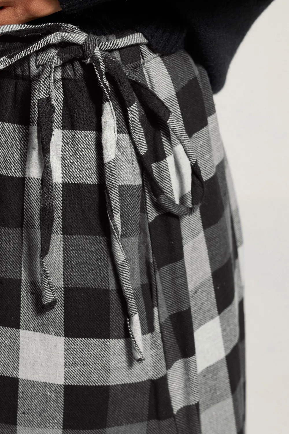 A-Line Plaid Maxi Skirt